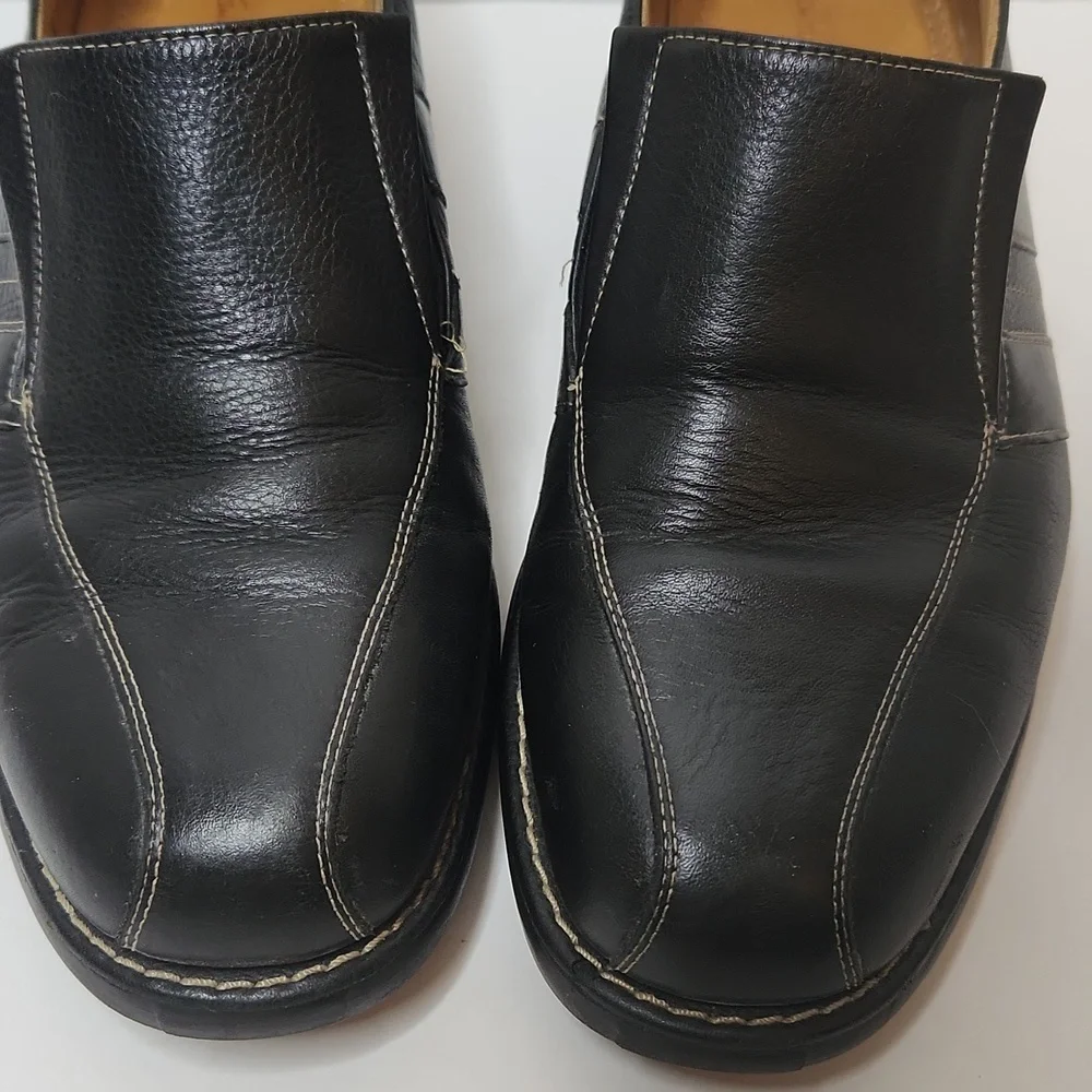Sandro Mascoloni Vinyard Men's Black Leather Slip-On Loafer Shoes Size 9D
